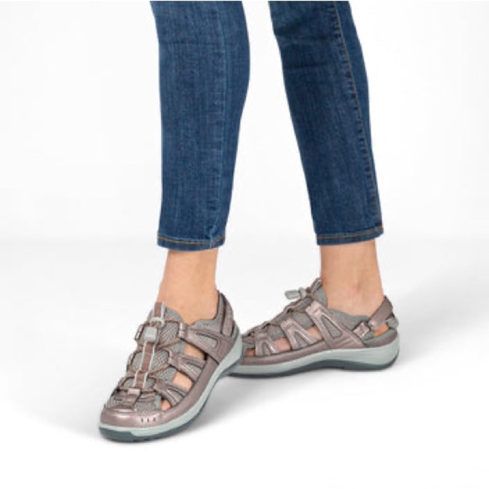 Orthofeet Verona Women’s Sandals Pewter Size 9.5 Medium